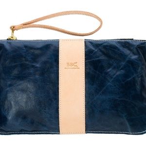 Genuine Leather Wrist handle Clutch